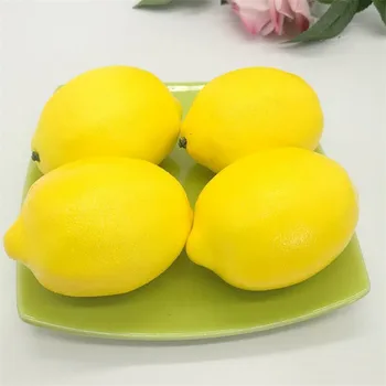 

100Pcs Artificial Fruits Simulation Green/Yellow Lemon Model Toy Decorations Wedding Shoot Props Home Decoration