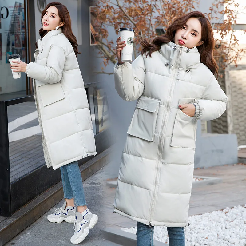 

Cotton-padded Clothes Women's Mid-length 2018 Winter New Style WOMEN'S Dress Korean-style Loose-Fit Slimming over-the-Knee down