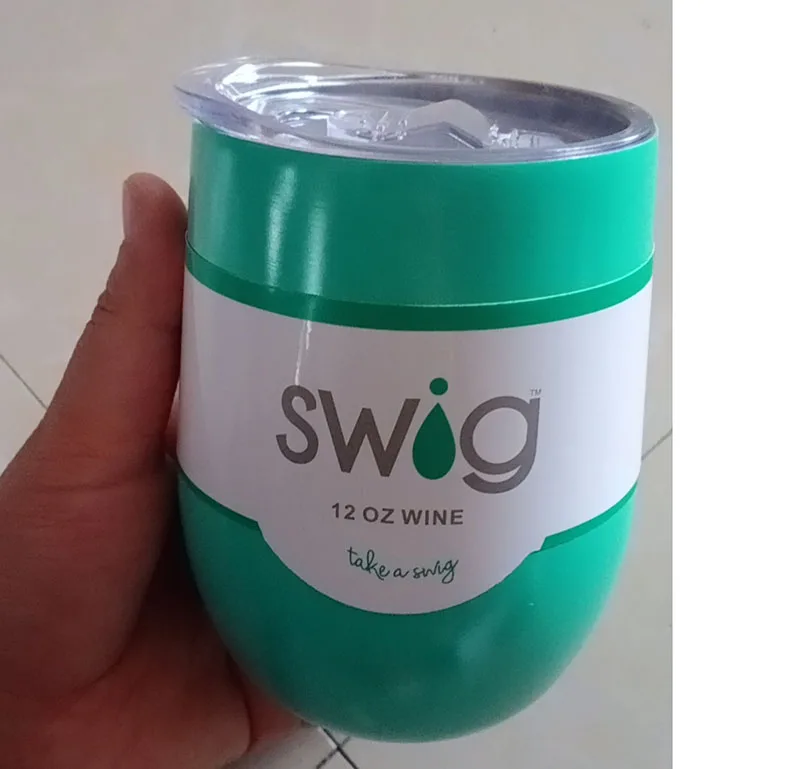 Закройте клапан 12oz Рождество глоток вина Термокружка Из Нержавеющей Стали Кофе