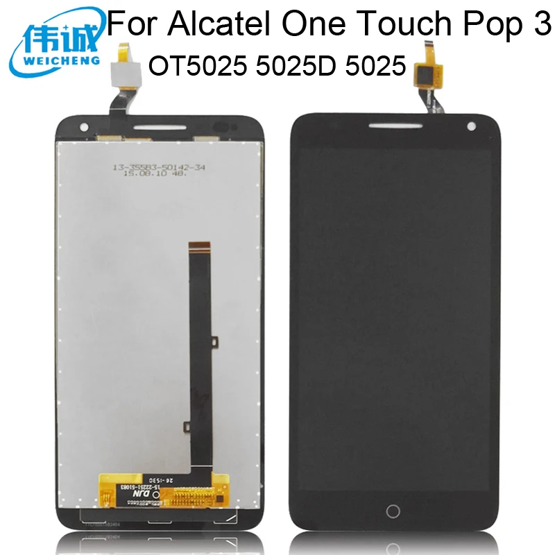 Сенсорный экран 5 дюйма для Alcatel One Touch Pop 3 OT5025 5025D 5025 ЖК-экран с сенсорным