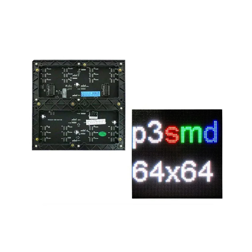 P3 внутренний модуль 64*64 точек 192*192 мм, 1/32S цветная(rgb) SMD2121 полноцветный LED дисплей видео стенная панель