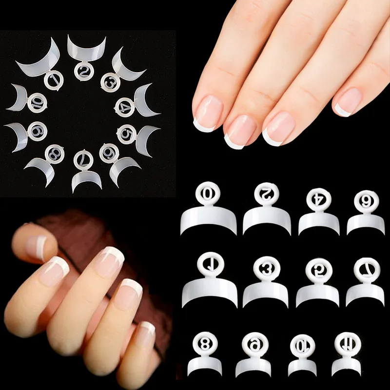 500pcs/bag Half Cover French Nail Tips Acrylic White Natural