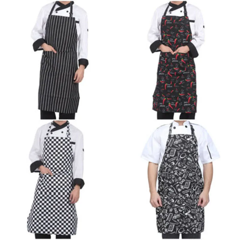 Women Lady Adjustable Hang Neck Chef Kitchen Apron Restaurant Baking Cooking Bib Dress Bib Dining Room Barbecue Hot Sale