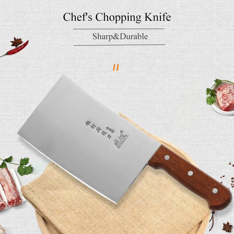 8 дюймов из нержавеющей стали профессиональный нож повара Мясник овощные Ножи острый нож для нарезки мяса кухонный мясницкий нож