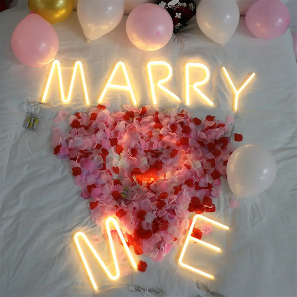 Светодиодный письмо пере украшения комнаты настенный теплый белый розовый