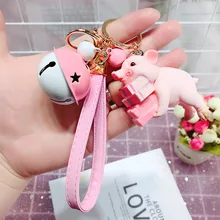 Мультфильм жесткий свиная кожа милая кукла держать БРИКС брелок свиная кожа лет праздничный автомобиль брелок Сумочка Подвеска
