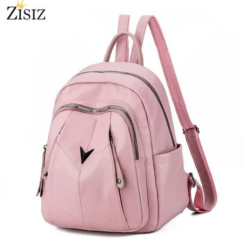 

2019 Fashion Backpack Women Soft Leather Shoulder Bag Female Designer Small School Bags for Girls Mochilas Casual Travel Bag