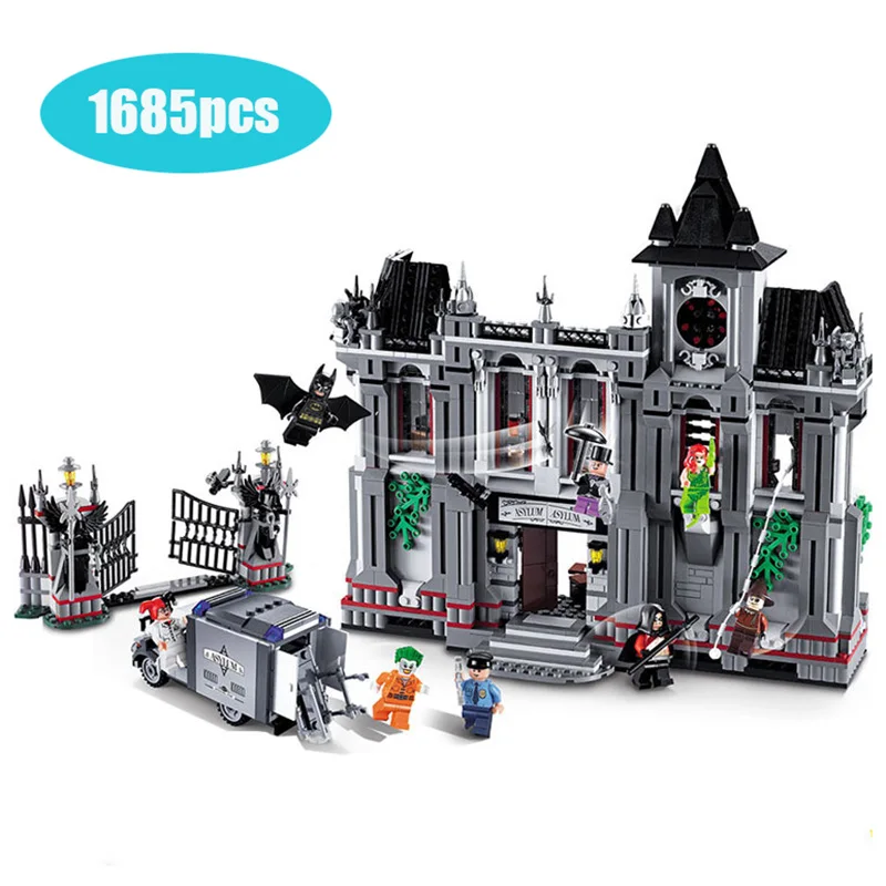 

Compatible lepining Marvel Super Heroes Movie Series The Batman Asylum Breakout Sets Model Building Blocks Bricks 10937 Toys