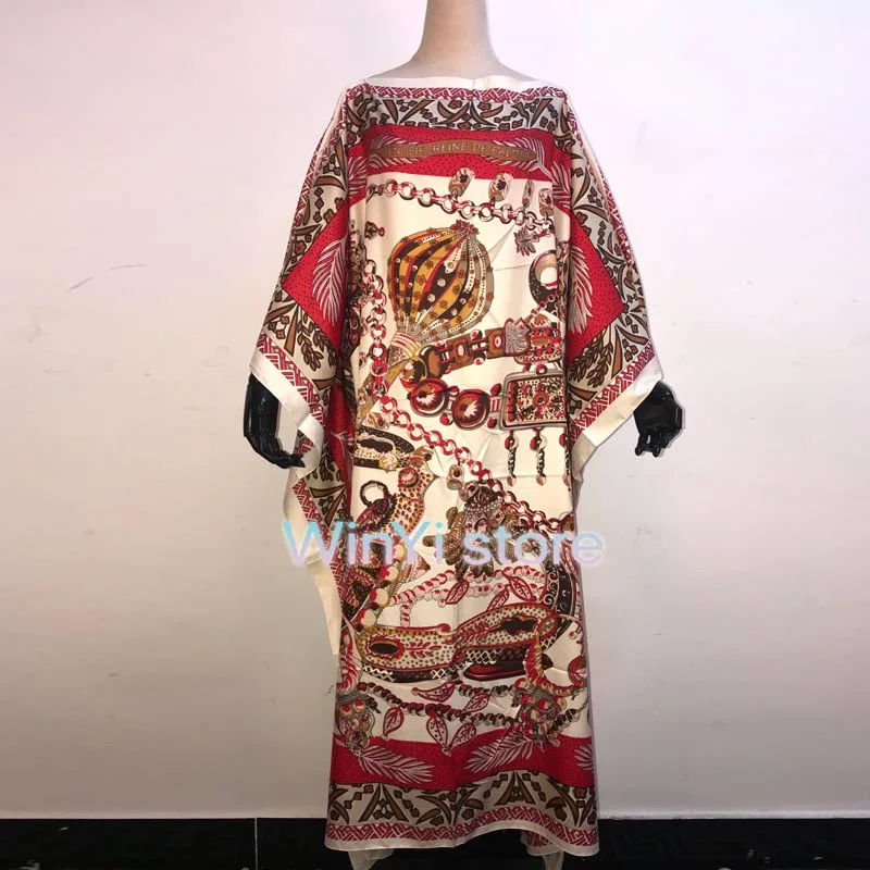 Платье Дашики с принтом богемное хиджаб Loosevetidos Elegantes мусульманский Abaya халат Bazin