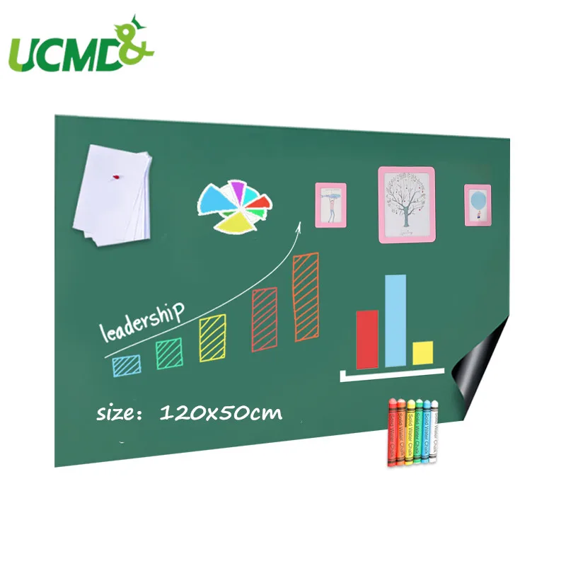 

120x50cm Wall Sticker Soft Hold magnets Blackboard Chalk Drawing Writing Learning Note Board for Kids Baby Living Room Wallpaper
