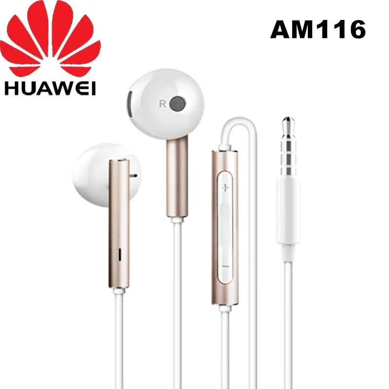 Оригинальные наушники huawei AM116 с микрофоном/регулятором
