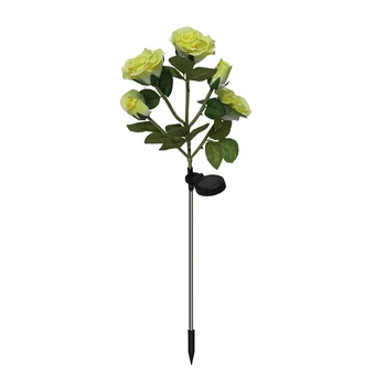 

Garden Decoration Party Driveway IP65 Waterproof Landscape 5 LEDs Night Lamp Rose Flower Outdoor Lawn Solar Light Pathway Patio