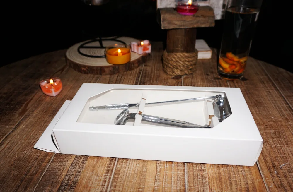 Candle Tools Wick Snuffer/ Trimmer/Dipper Candle Scissors Three-Pieces(5 COLORS