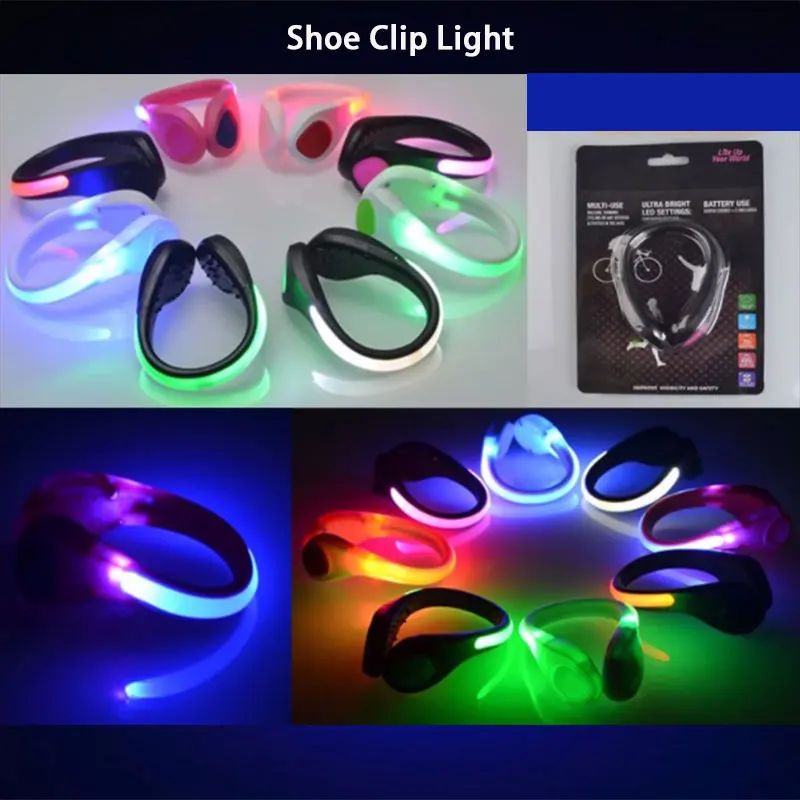 LED Heel Clip Walking Running Cycling Safety Light Luminous Night Light 