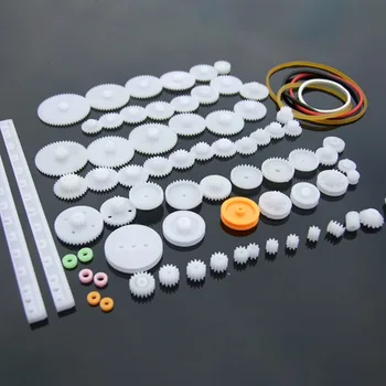 

75pcs Repair Tool Worm Gear DIY Kit Single Double Layer Crown Necessary Cog Wheels Assorted Gearbox Car Model For Robot Pulley