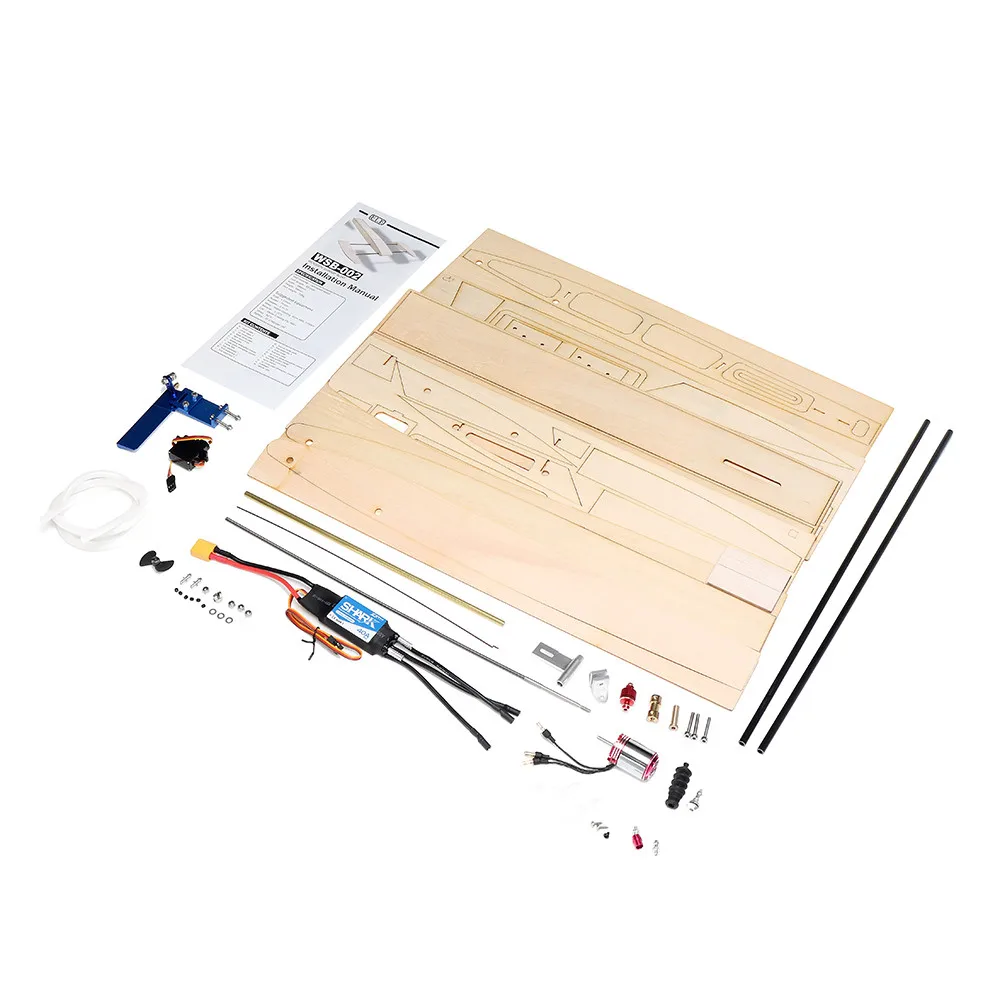 B061 B068 DIY RC Boat Kit Wooden Sponson Outrigger Shrimp Model Racing Speedboat Model Toys Gift for Boys Children 6