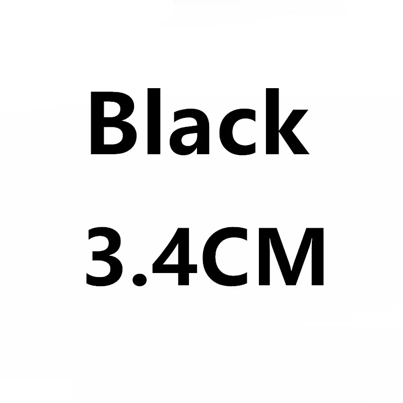 black 3.4CM Черный, белый, красный ремень, женский, мужской, высокое качество, ремень из натуральной кожи - Цвет: black 3.4CM