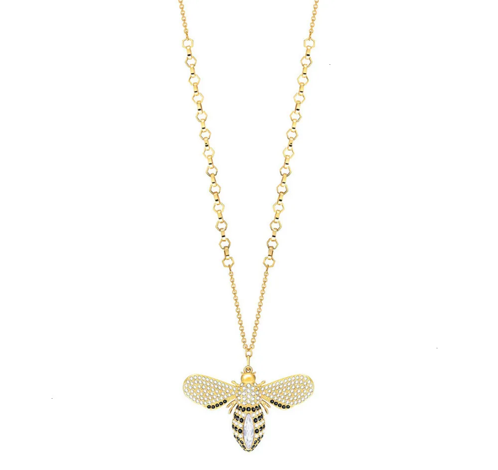 

Swa necklace new penguin with beautiful long honeycomb quality dripping crystal necklace for this birthday