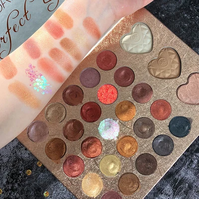 25 Color Eyeshadow+3 Color Highlighter Bronzer Shimmer Matte Glitter Eyeshadow Palette Cosmetic Makeup Palette Eyeshadow Pallete - Цвет: 01
