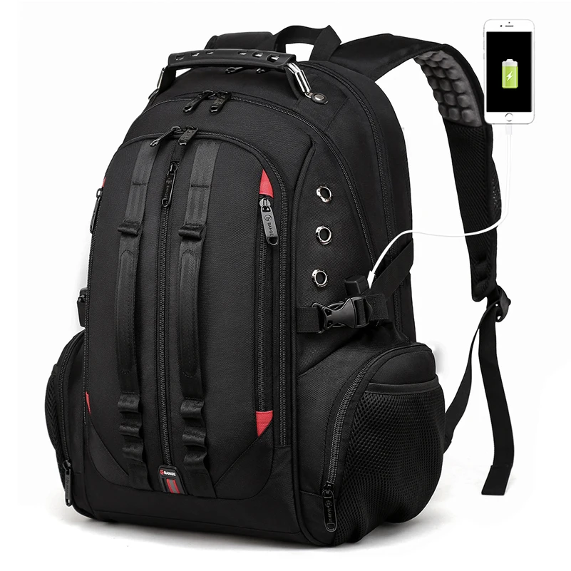 

2019 New Student Bag Waterproof Outdoor Male Computer Bag Earplug Hole Charging Large Capacity Backpack