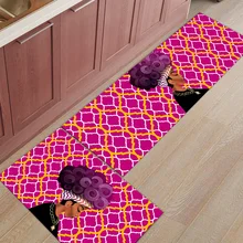 Марокканский узор Африканский женский коврик из 2 предметов для кухни под домашним животным миска для воды еды аксессуары для ванной комнаты Набор грязи мусора грязи ловушка