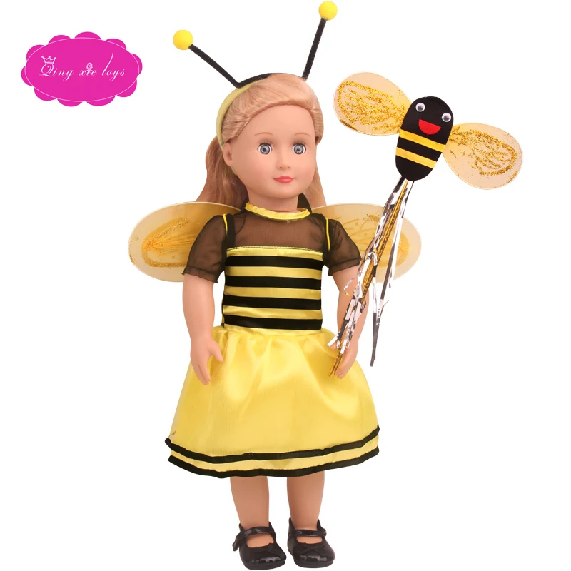 18 inch Girls doll dress baby girl Red skirt and wings American newborn accessories fit 43 cm baby dolls c812 - Цвет: c813