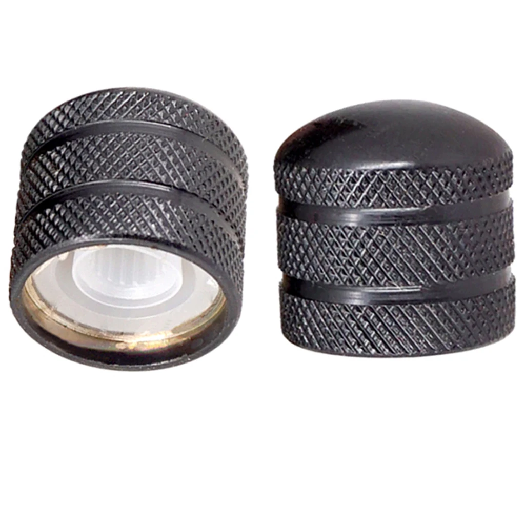 2 Pcs Guitar Dome Knobs Top Hat Knobs for Electric Guitar Bass Potentiometer for 6mm Shaft