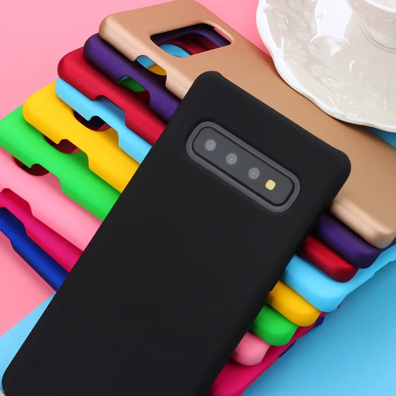Роскошный прорезиненный Матовый Жесткий пластиковый Чехол для Samsung Galaxy S10 S10E S8 S9