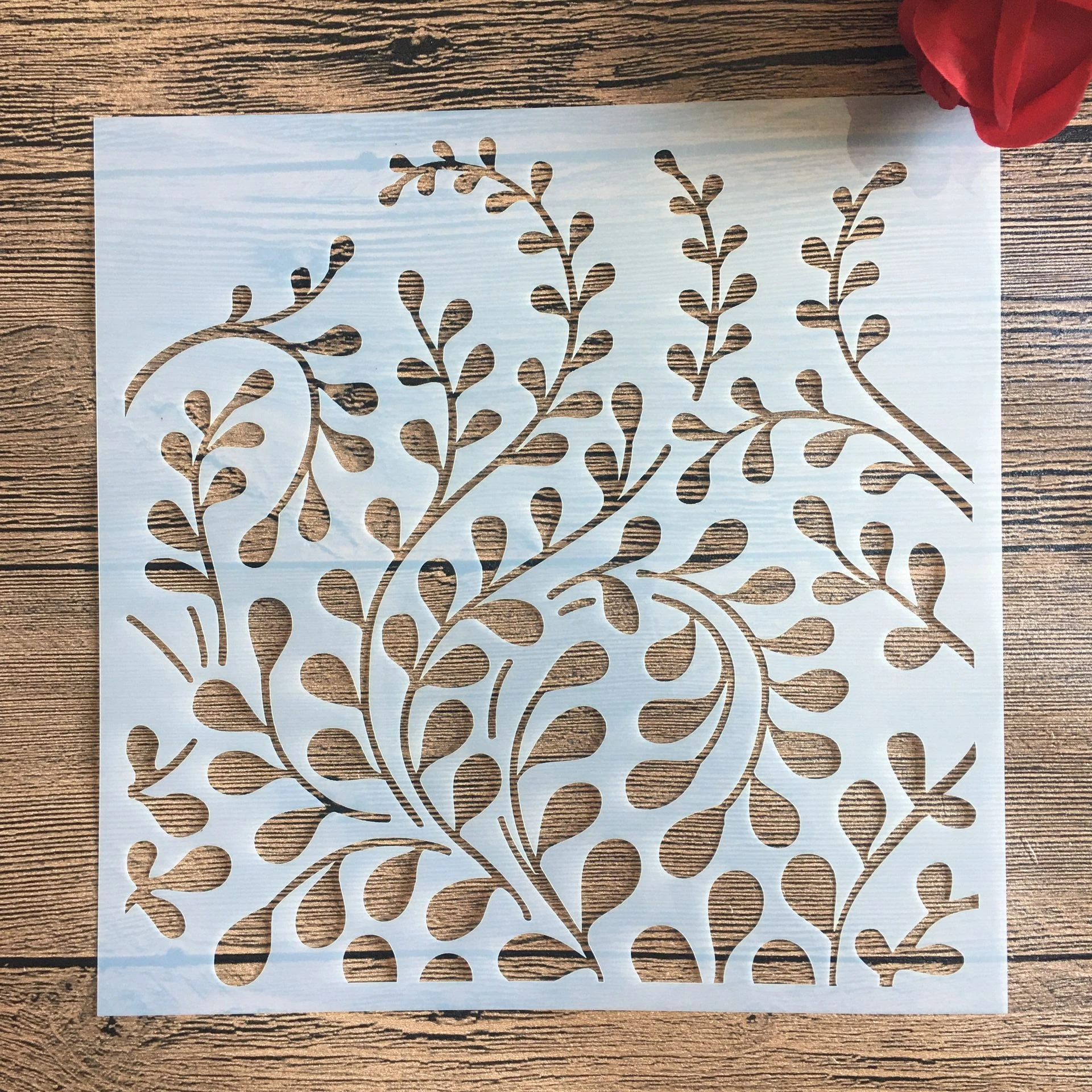 

20 *20 cm DIY Branches craft mandala mold for painting stencils stamped photo album embossed paper card on wood, fabric, wall