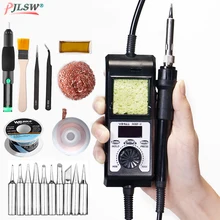 60 Вт 908D II паяльная станция Регулируемая температура паяльная станция Съемная кронштейн Портативный электронный Solde инструменты