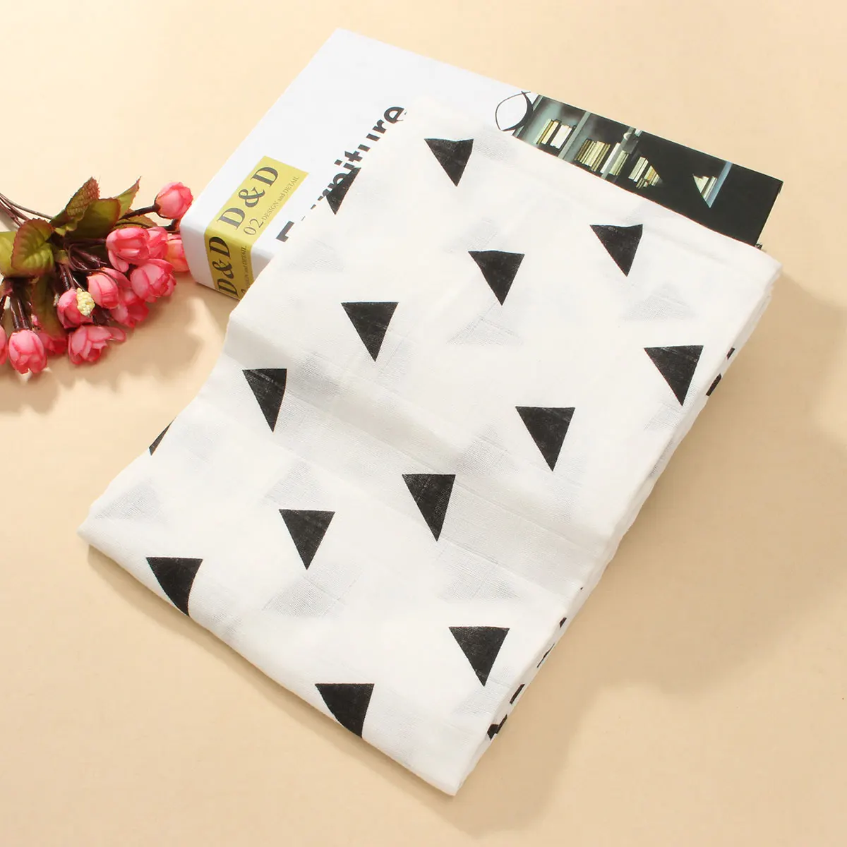 Triangle 120X120 см, хлопковое детское полотенце с принтом «Hug», Новое высококачественное банное полотенце для малышей, панда/вигвама/бутылка для молока/треугольник - Цвет: Triangle