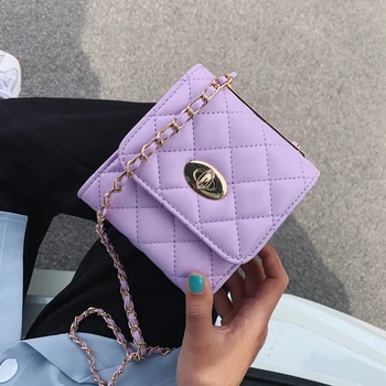 

Super Mini Diamond Design Pu Leather Crossbody Bags For Women 2020 Summer Shoulder Handbags Female Travel Lipstick Purse