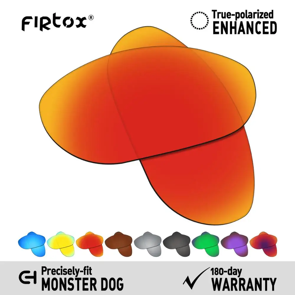 Firtox True UV400 Polarized Lenses Replacement for-Oakley Monster Dog Sunglasses (Compatiable Lens Only) - Multiple Colors