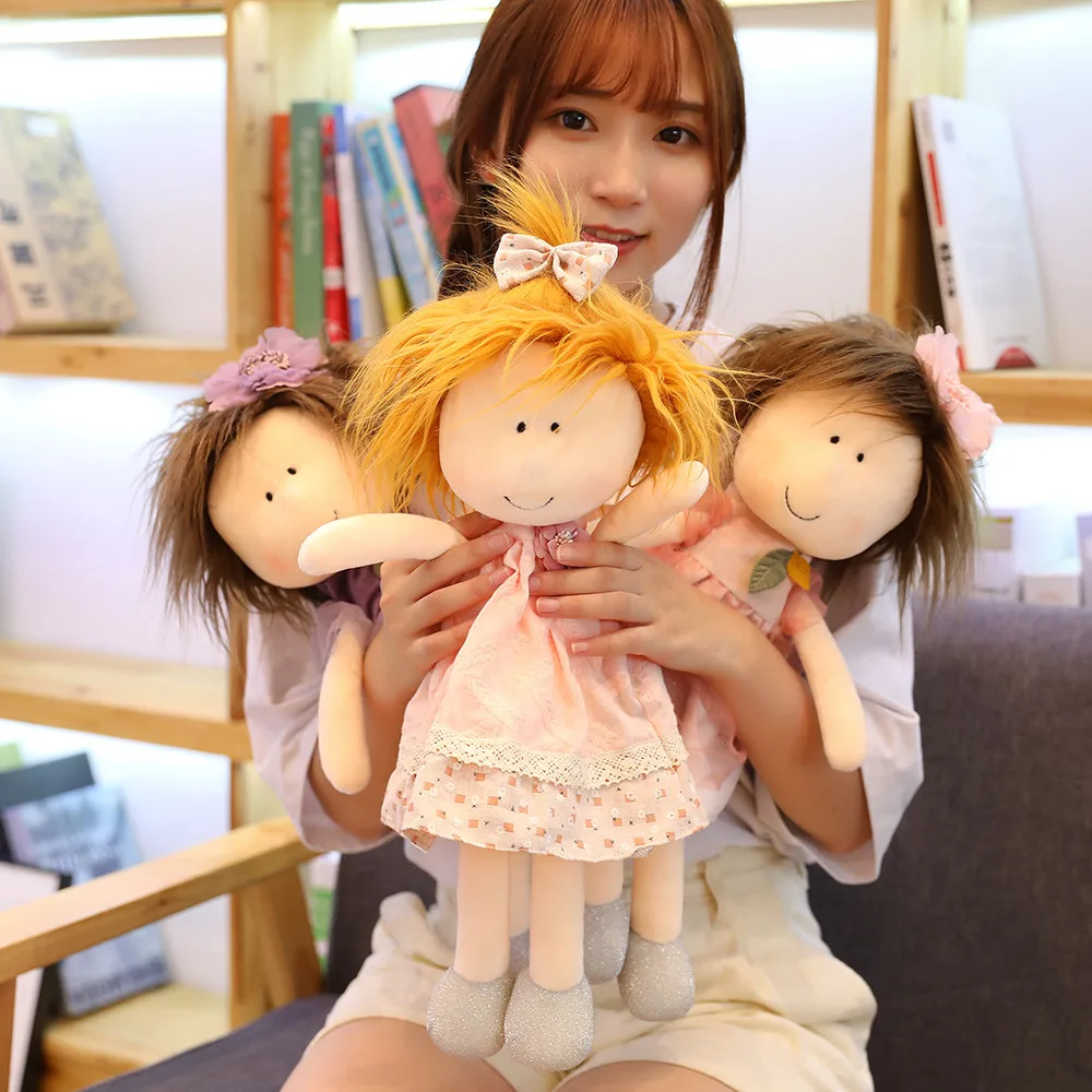 Cute Cartoon Little Sister Plush Dolls Girl In The Skirt Doll Kids Girls Toys Children Birthday Christmas Gifts 35cm/45cm plush dolls