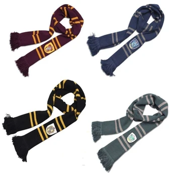 

2020 Fashion Scarf Gryffindor/Slytherin/Hufflepuff/Ravenclaw Scarves Cosplay Costumes Halloween Christmas New Year Gift