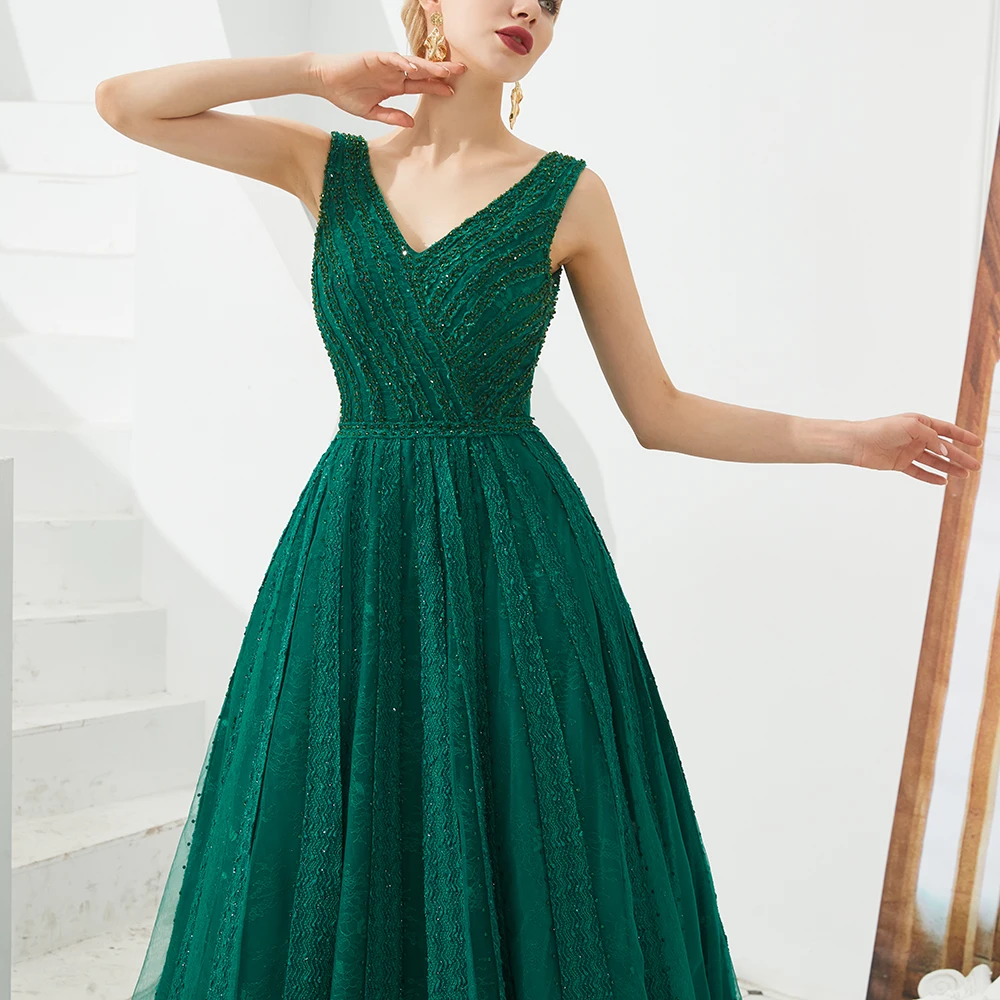Robe De Soiree, Новое поступление, вечерние платья, длинные, v-образный вырез, на шнуровке, вечерние платья, реальные фотографии CPS1305
