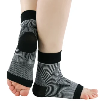 1 Paar Compressie Sport Ankle Brace Protector Ademend Anti-Zweet Voeten Ondersteuning Wrap Mouwen Bescherming Voor Plantaris