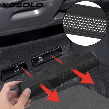 

YOSOLO 2PCS/Set ABS Car Air Outlet Cover Back Seat Under Ventilation Car Vent Cover Dustproof For Skoda Kodiaq 2016 2017 2018