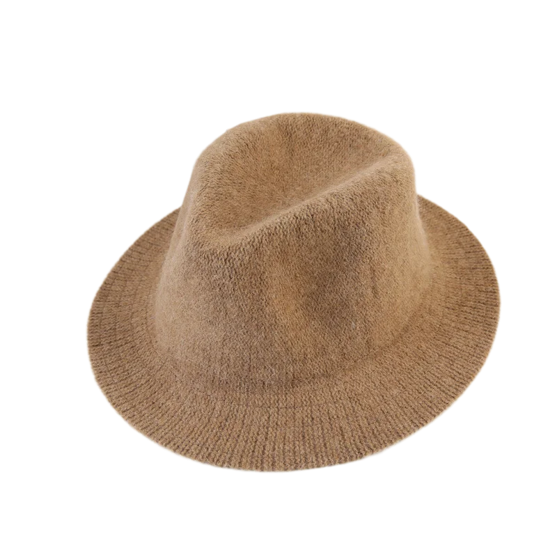 Модная детская шапка, зимняя Шерстяная кепка джазовая фетровая шляпа, детские шапки для девочек, регулируемая однотонная шапка для мальчиков, 1 шт., для детей возрастом от 2 до 5 лет - Цвет: Khaki