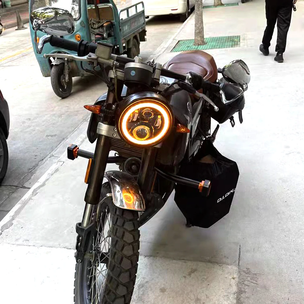 Moto Angel Eyes Faretti Per Fari Accessori Per Montaggio Moto A Led Luminosi Ausiliari Per Fb Mondial Hps 125