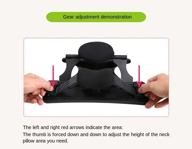 Elástica do Pescoço da Correção do Pescoço do Cuidado da Fixação Cervical da Tração Cervical para a Altura Ajustável do Pescoço Massagem Cervical 22 do pescoço do cuidado da fixação cervical