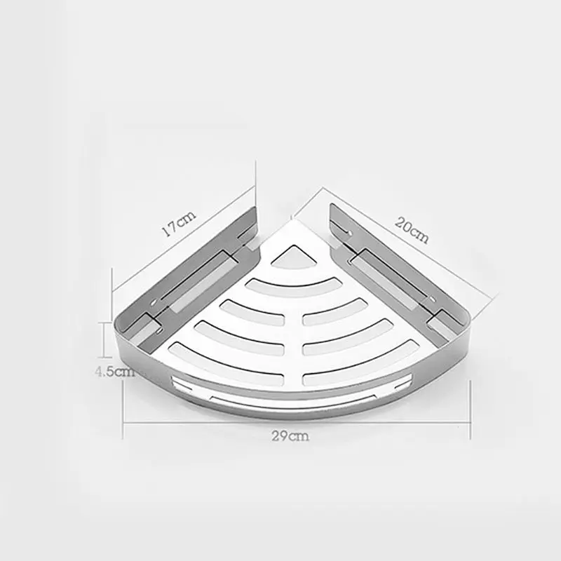 Безударная 304 нержавеющая сталь треугольная полка-корзинка для ванной комнаты на присоске Настенная Ванная комната Туалет хранение душевая полка