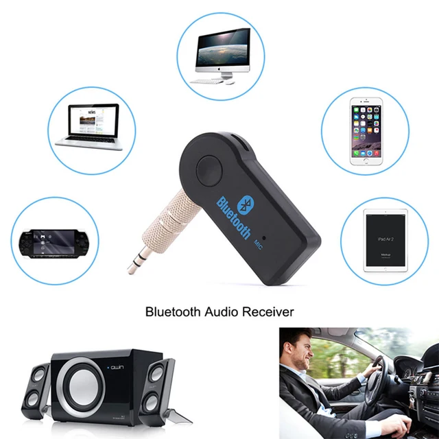 Mini AUX 3.5mm Jack Bluetooth Receiver Car Wireless Adapter Handsfree Call Bluetooth Adapter Transmitter Auto Music Receiver MP3 6