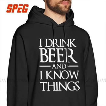 

Tyrion Lannister Hooded Sweatshirt I Drink Beer And I Know Think Things Hoodie Game Of Thrones Man Funny Cotton Black Hooded Top