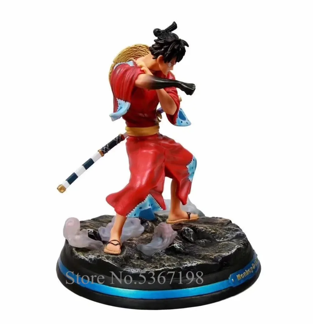 Аниме one piece страна мира Луффи кимоно GK статуя ПВХ фигурка Коллекционная модель игрушки кукла подарок Рождество 28 см