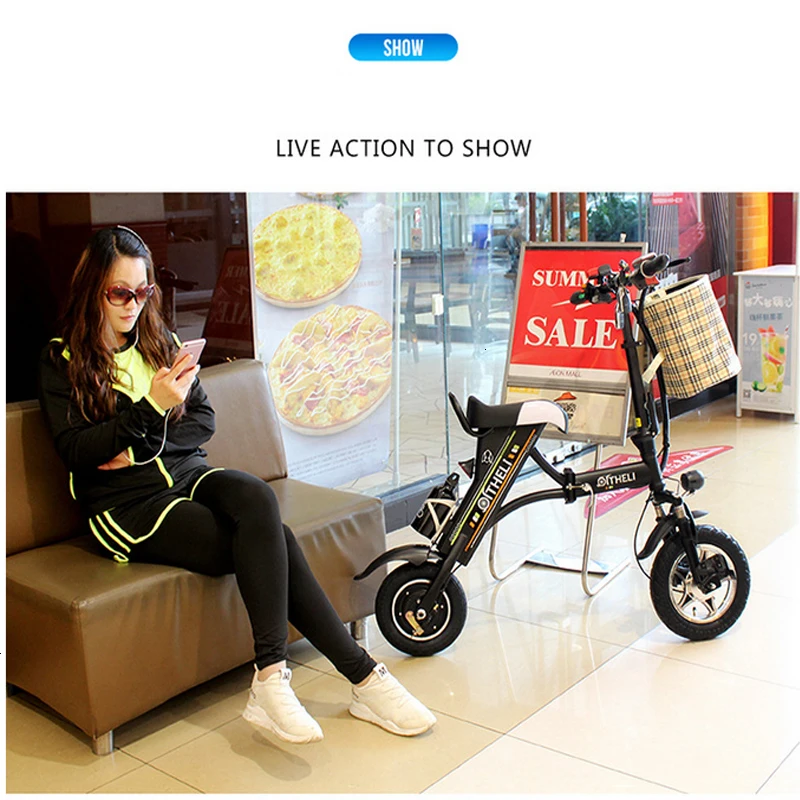 12 Inch Lightweight Electric Scooter 2 Wheels Electric Scooters 500W Mini Foldable Electric Bikes Adults With Anti-theft System (10)
