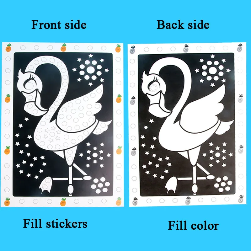 Funny Puzzle Dot Stickers For Kids Cute Cartoon Animal Drawing Mosaic Sticker Children Early Educational Patience Training Toys 5