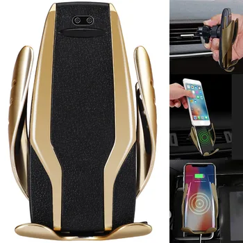 

dropshipping Wireless Car Charger Mount Holder 10W Infrared Induction Automatic Clamp for iPhone Samsung OE88