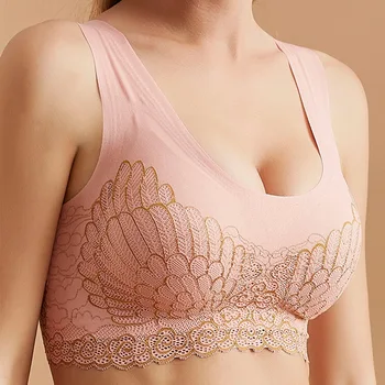 

Oeak Latex Seamless Bra Women Underwear Cooling Gathers Shock-proof Fashion Female Intimate Comfortable Bralette Pad bras