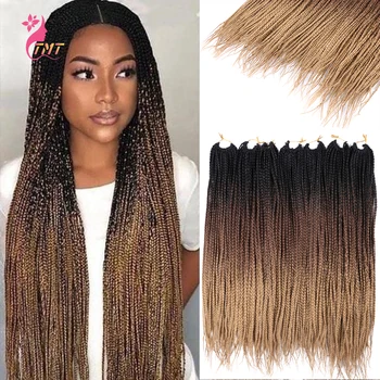 

High Quality Braiding Hair Extension Synthetic Hair Braids Box Crochet Braids Brown Blonde Grey Burgundy Ombre